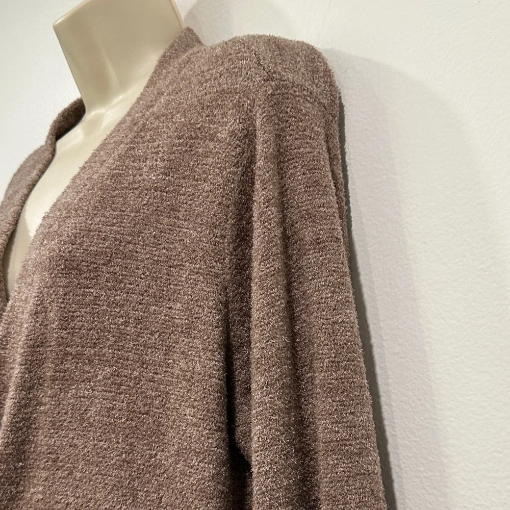 Barefoot Dreams CozyChic Lite  Brown Long Cardigan - Picture 6 of 13